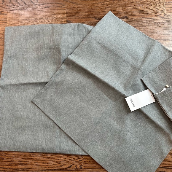 NWT Zara Home Green Cotton Throw Pillow Covers (20x20) - $12 - Picture 3 of 7